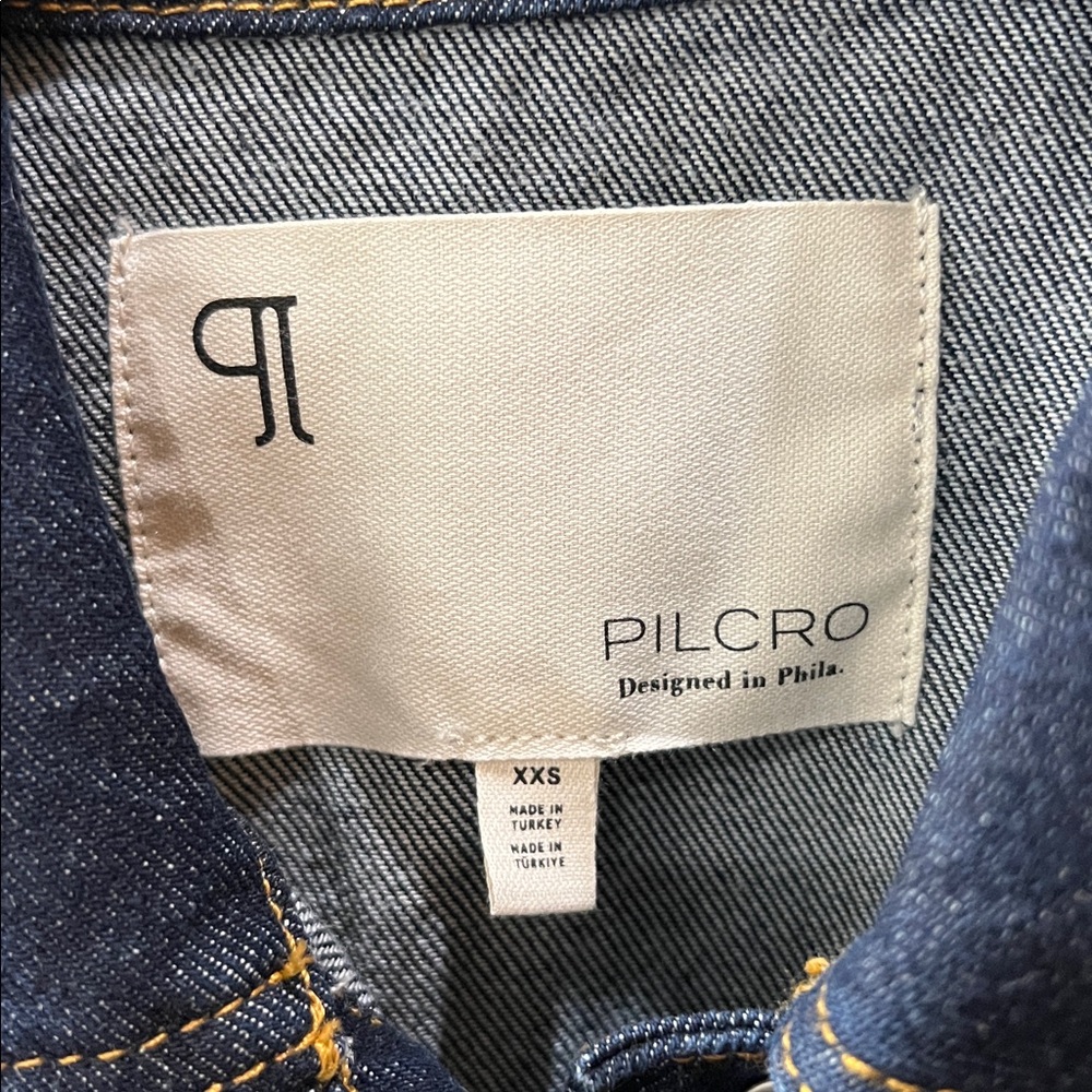 NWT $168 ANTHROPOLOGIE Pilcro Corset Denim Jacket oversized XXS will work for XS - Picture 4 of 10